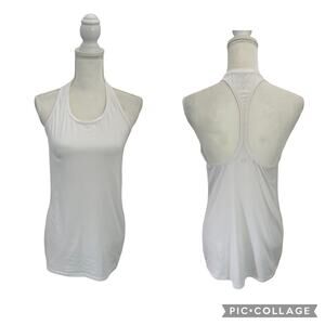 Athleta White Racerback Tank Top Size Small Athletic Workout Yoga Running